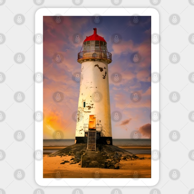 Talacre Lighthouse Wales Magnet by Adrian Evans Photography